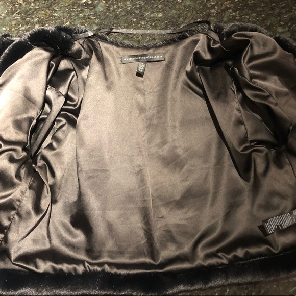 SOLD! STUNNING WHITE HOUSE BLACK MARKET FAUX FUR BOLERO - Picture 7 of 14